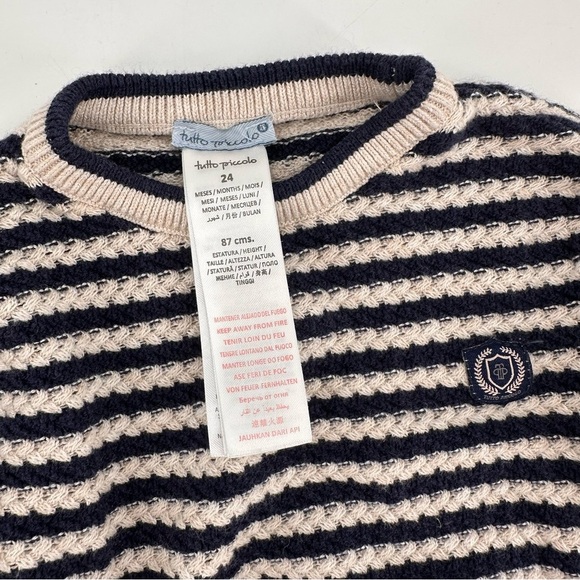Tutto Piccolo Stripe Sweater Size 24 months - Picture 2 of 3